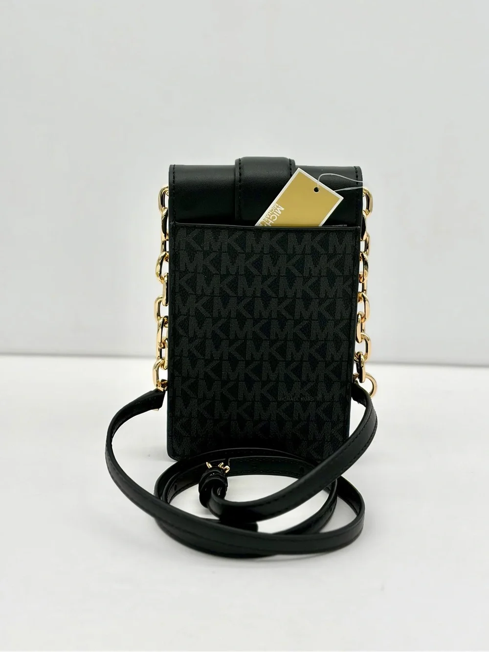 Michael Kors Carmen Small Logo Smartphone Crossbody Bag Black
